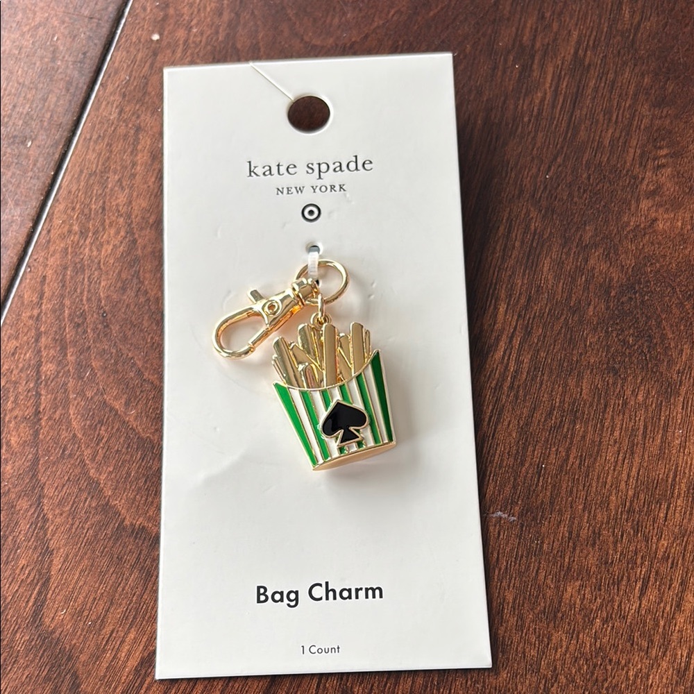Kate Spade Green and Gold Bag Charm